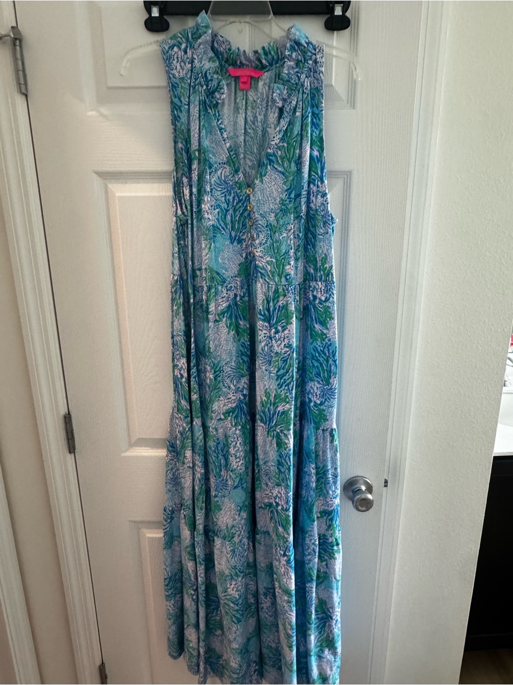 Lilly Pulitzer Pink Label Blue, Green & Pink Floral Dress